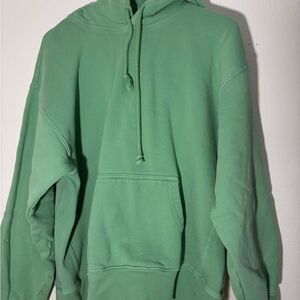 Aritzia TNA Cozy Fleece Boyfriend Hoodie in Green